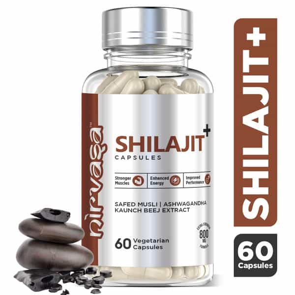 Nirvasa Shilajit With Safed Musli For Strength | Power & Stamina 60 Capsules