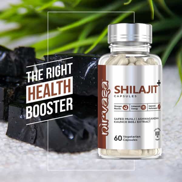 Nirvasa Shilajit With Safed Musli For Strength | Power & Stamina 60 Capsules