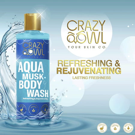 Crazy Owl Energy Boost Aqua Musk Body Spray + Eau De Parfum + Body Wash Combo Pack