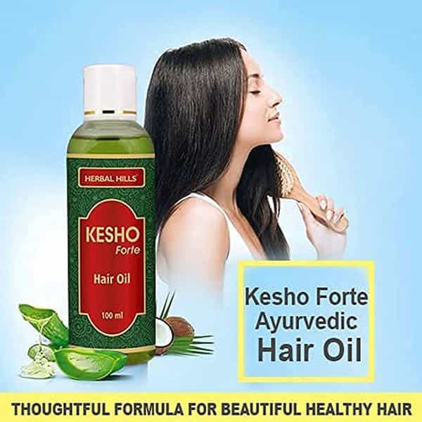 Herbal Hills Kesho Forte Ayurvedic Hair Oil 100 Ml Hair Care Natural Hair Growth (Pack Of 5)