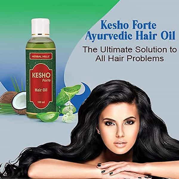 Herbal Hills Kesho Forte Ayurvedic Hair Oil 100 Ml Hair Care Natural Hair Growth (Pack Of 5)