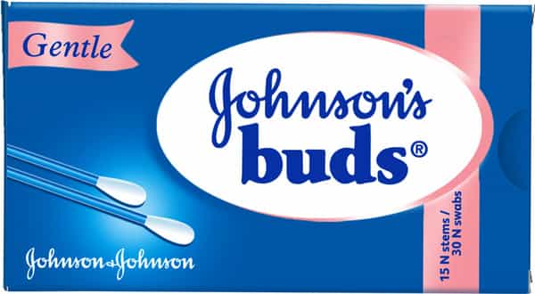 Johnson's Buds Gentle Cleansing Around The Ears Ear Buds (30 Swabs) 15 No's