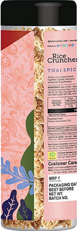 The Harvestbowl Rice Crunchers/Crackers - Thai Spice | Gluten Free | No Transfat - 120 Gm