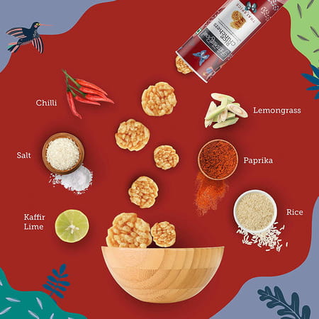 The Harvestbowl Rice Crunchers/Crackers - Thai Spice | Gluten Free | No Transfat - 120 Gm