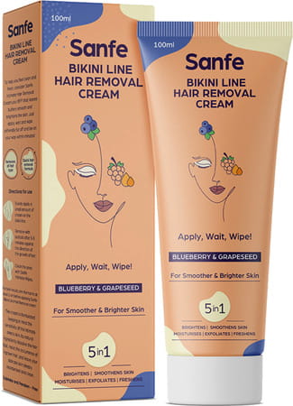 Sanfe Blueberry Bikniline Hair Removal Cream - 100 Gm