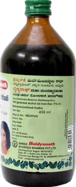 Baidyanath Asli Ayurved Mahamanjisthadi Kadha Ayurvedic Blood Purifier Syrup 450 Ml