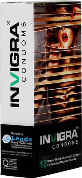 Invigra Max Pleasure Condoms - 12 Condoms
