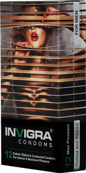 Invigra Max Pleasure Condoms - 12 Condoms