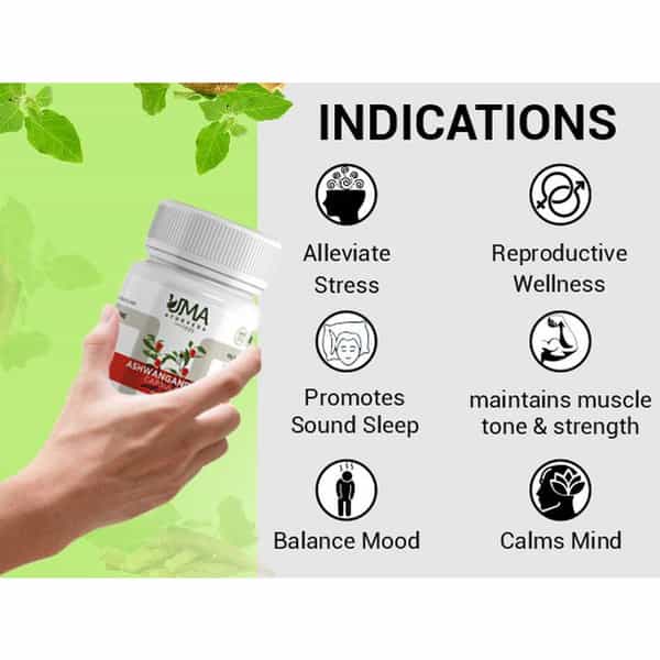 Uma Ayurveda Ashwagandha Capsule Ayurvedic Capsules 60 Caps