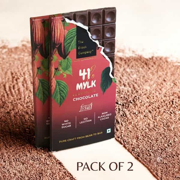The Snack Company 41% Couverture Mylk Chocolate X Pack Of 2