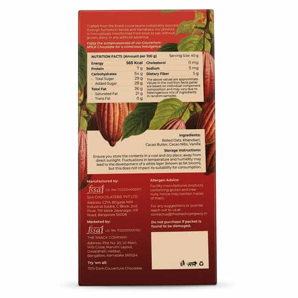 The Snack Company 41% Couverture Mylk Chocolate X Pack Of 2