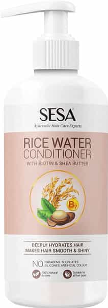 Sesa Rice Water Conditioner With Biotin & Shea Butter No Sulphates Parabens Or Silicones - 300 Ml
