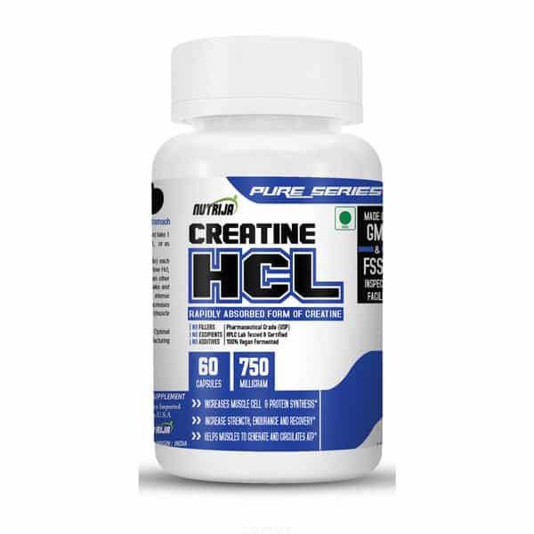 Nutrija-Creatine Hcl 750 Mg- 60 Capsules