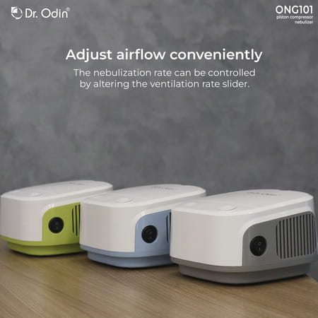 Dr. Odin Ong 101 Portable Nebulizer Machine For Child And Adult | Make In India | White & Grey