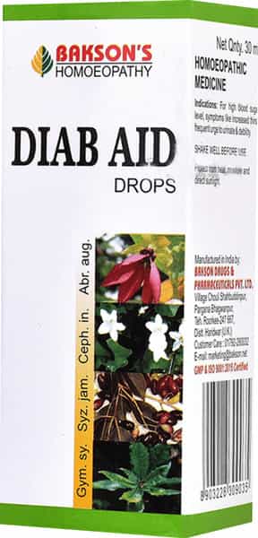 Dr Bakshi's Bakson Homoeopathy Diab Aid Drop 30Ml Pack Of 2