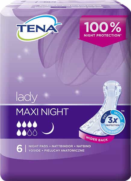 Tena Lady Maxi Night Pad Pack Of 6