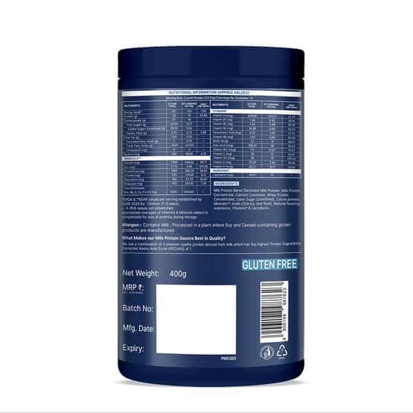 Gritzo Supermilk Growth+ Spiderman (7-12Y Boy)| 10G Protein Powder (Double Chocolate| 400G)