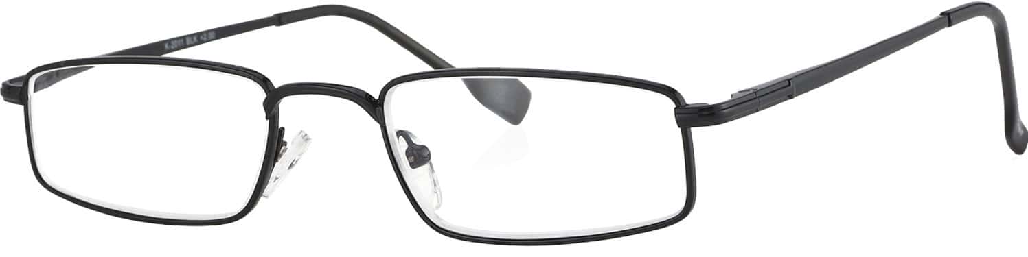 Klar Eye Full Rim Rectangle Reading Glasses Men And Women +0.75 To +3.50 +2.25 Power Shiny Black