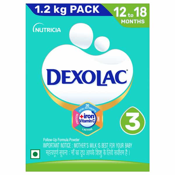 Dexolac 3 | Folow Up Formula | 12 To 18 Month | Powder | Box 1.2 Kg