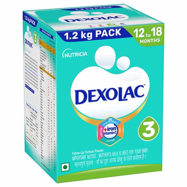 Dexolac 3 | Folow Up Formula | 12 To 18 Month | Powder | Box 1.2 Kg