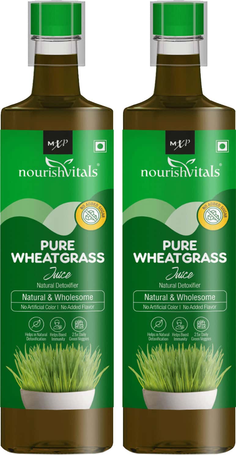 Nourishvitals Pure Wheatgrass Juice | 500ml (Pack Of 2)