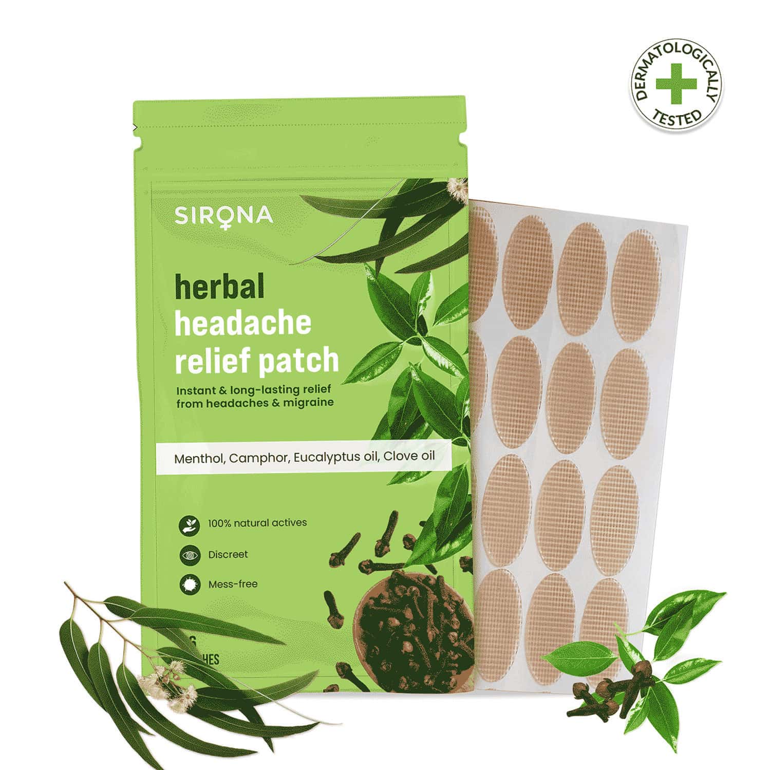 Buy SIRONA HERBAL PAIN RELIEF PATCHES PACK OF 16 PATCHES Online & Get