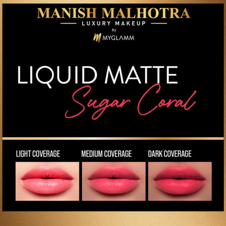 Manish Malhotra Beauty By Myglamm Liquid Matte Lipstick-Sugar Coral