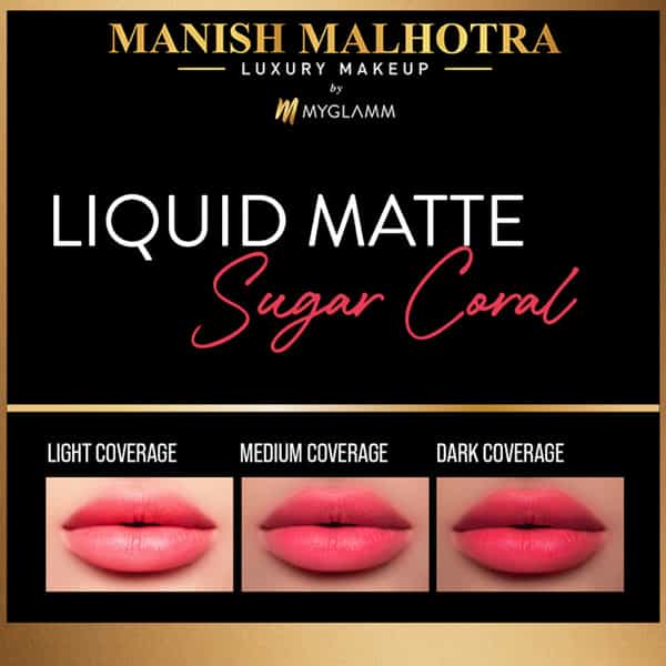 Manish Malhotra Beauty By Myglamm Liquid Matte Lipstick-Sugar Coral