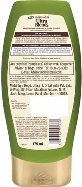 Garnier Ultra Blends Mythic Olive Deep Nourishing Conditioner 175 Ml