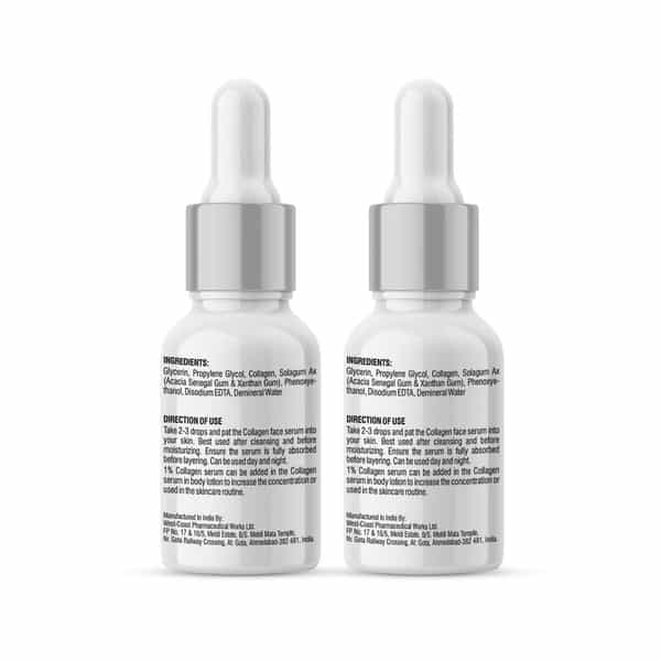 Cgg Cosmetics 1% Collagen Serum - 2X Collagen Restorative - Pack Of 2 - 10Ml