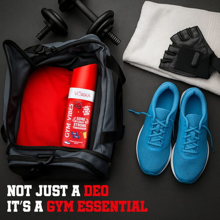 Vokka Gym Vibes Deodorant Body Spray For Men & Women 150ml | Daily Use Unisex Long Lasting Deo