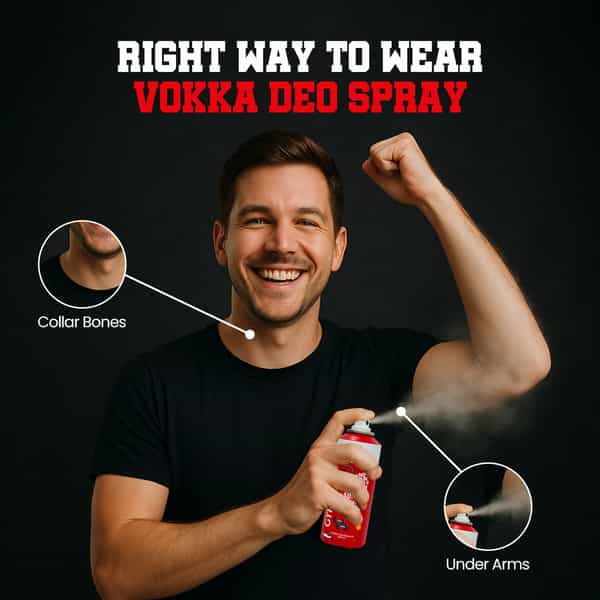 Vokka Gym Vibes Deodorant Body Spray For Men & Women 150Ml | Daily Use Unisex Long Lasting Deo