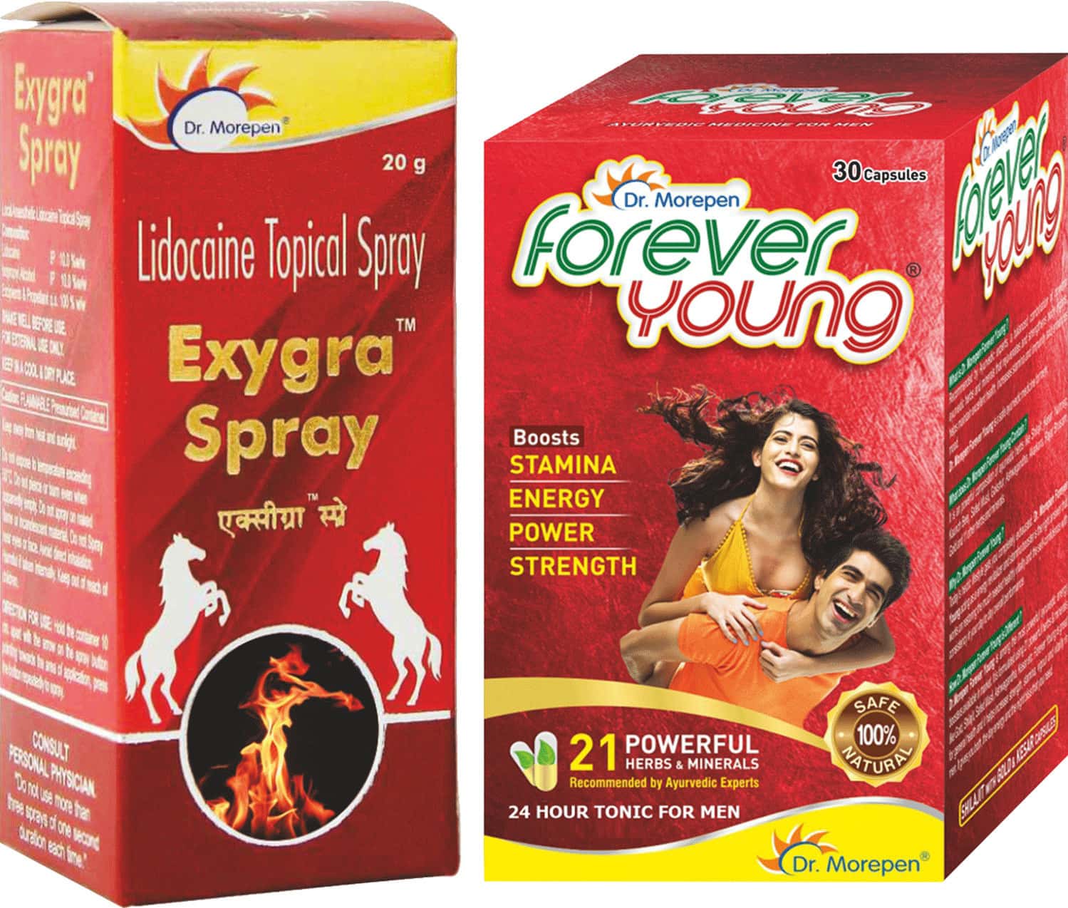 Dr. Morepen Exygra Spray 20gm & Forever Young Capsule 30 | Combo