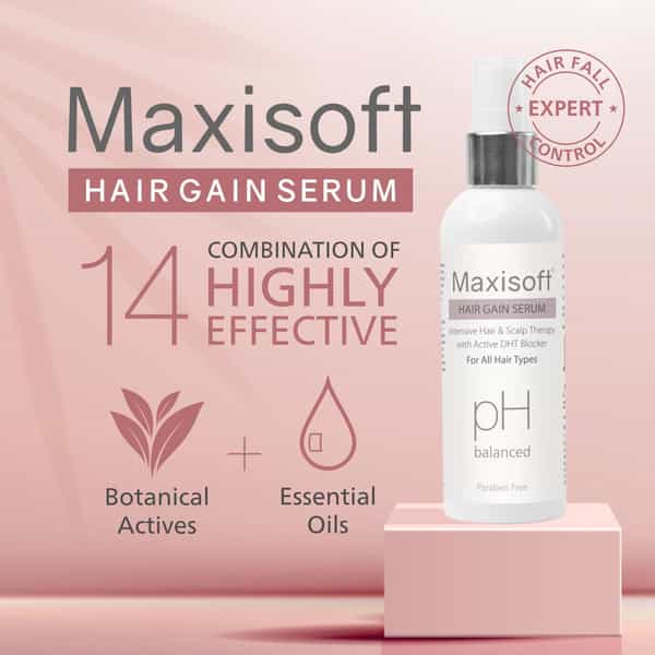Maxisoft Hair Gain Serum | For All Hair Types | Bottle | 100 Ml | Pack Of 4