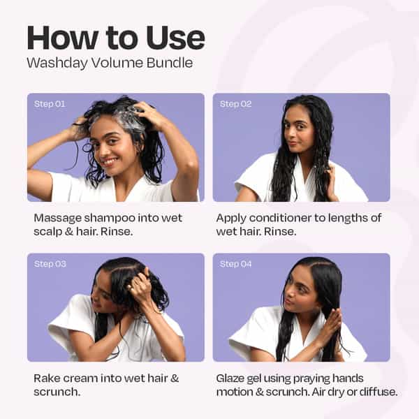 Manetain Washday Volume Bundle - 100 Ml Pack - 1 Moist Shampoo | 1 Multipurpose Conditioner | 1 Curl
