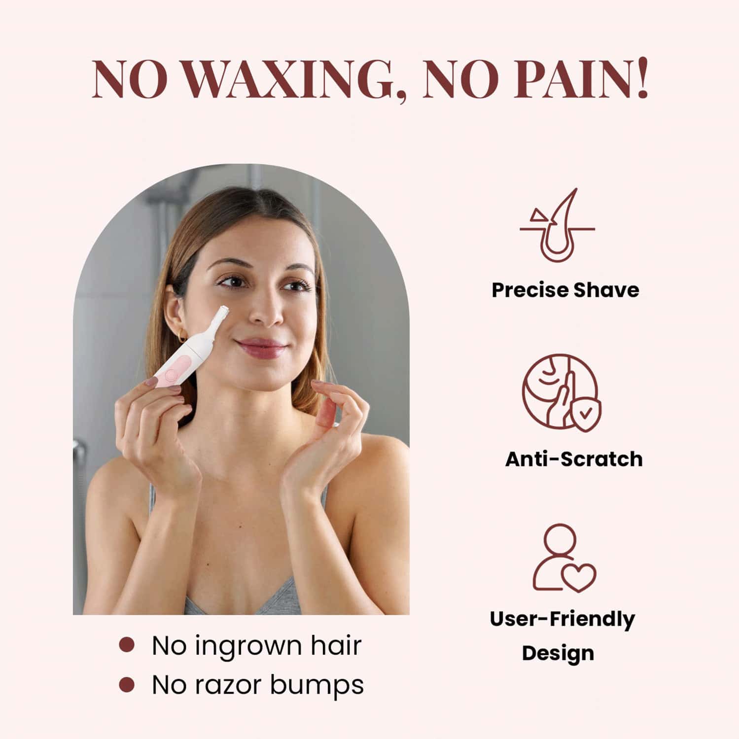 Buy AZAH 6IN1 FACE & BODY HAIR TRIMMER FOR WOMEN RECHARGEABLE