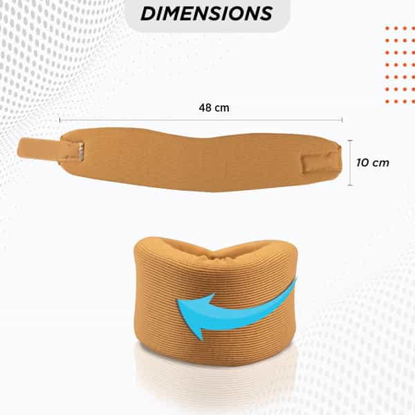 Vissco Cervical Collar Soft | Neck Support For Cervical Spine & Pain Relief - Large (Beige)