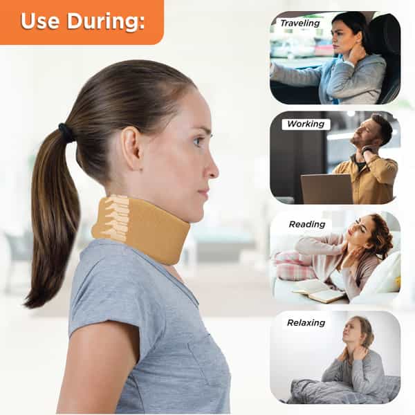 Vissco Cervical Collar Soft | Neck Support For Cervical Spine & Pain Relief - Large (Beige)