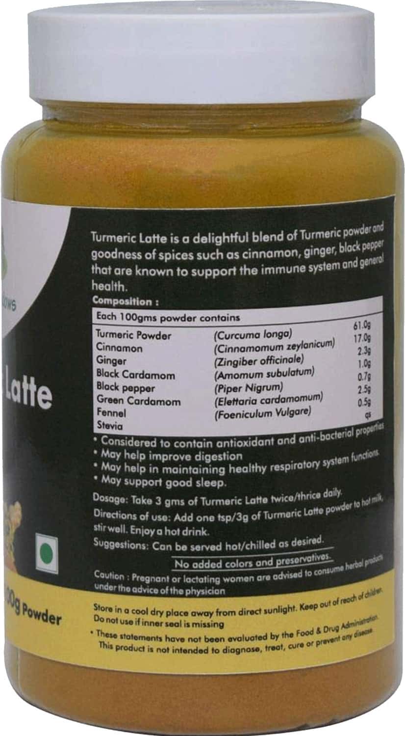 Buy GRAZING MEADOWS TURMERIC LATTE GOLDEN MILK POWDER GOLDEN HALDI MILK