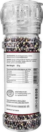 Lunn Pepper Mix Grinder 50g Each (Pack Of 2)