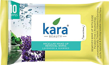 Kara Make-up Removal Wipes With Seaweed & Lavender - 10 Wipes