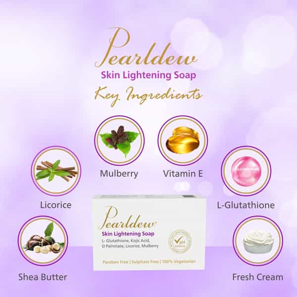 Pearldew Skin Lightening Soap 75 Gm | Milk Cream | Mulberry & Shea Butter (Pack Of 4)