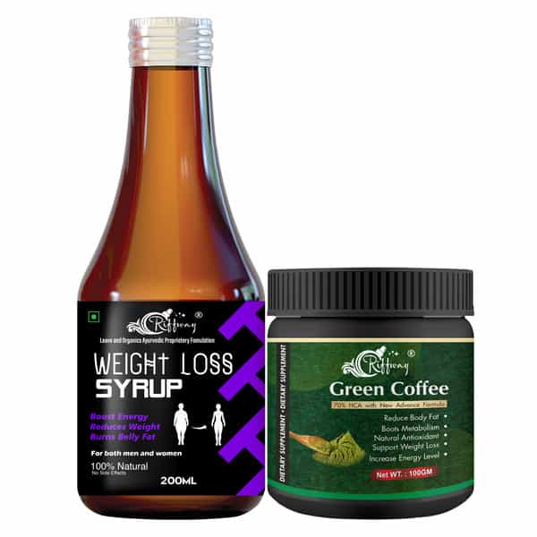 Weight Loss Syrup & Green Coffee Powder - 100% Ayurvedic (200Ml+100Gm)
