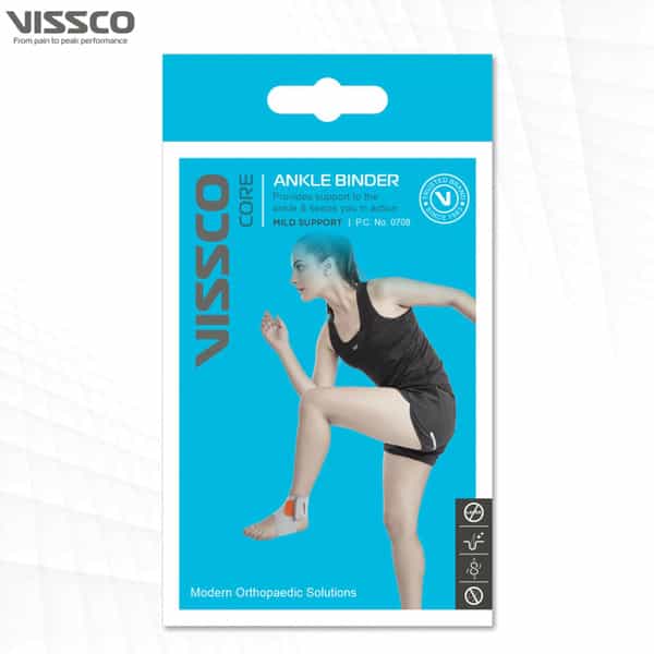 Vissco Ankle Binder Ankle Support For Sprained / Swollen Ankles - Xxl(Grey)