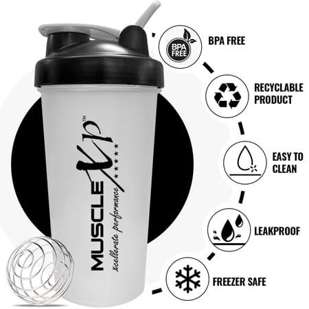 Musclexp Mass Gainer - With 26 Vitamins And Minerals Double Chocolate 1kg Pouch + Shaker