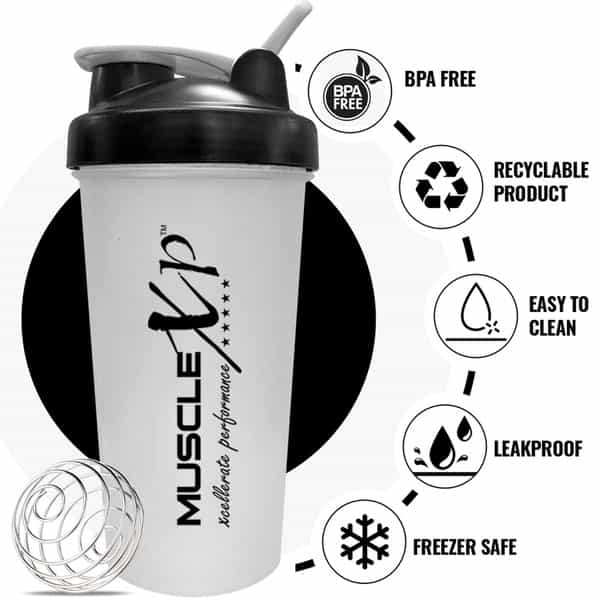 Musclexp Mass Gainer - With 26 Vitamins And Minerals Double Chocolate 1Kg Pouch + Shaker