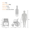 Arcatron Mobility Foldable Wheelchair With Sturdy X-Frame Easy Folding Mechanism | Steel Chassis