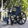 Arcatron Mobility Foldable Wheelchair With Sturdy X-Frame Easy Folding Mechanism | Steel Chassis