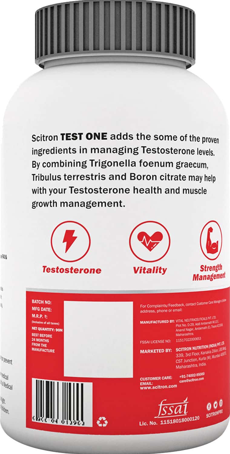 Buy SCITRON TEST ONE (MEN'S HEALTH, TESTOSTERONE HEALTH, VITALITY