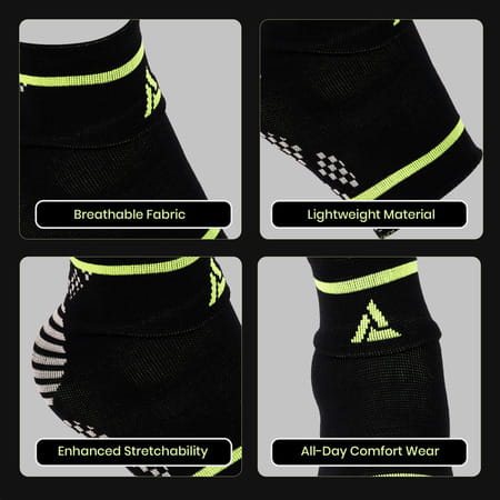 Actifit Ankle Brace Men & Women | Compression Support | Multicolor | M Size | 1 Pack